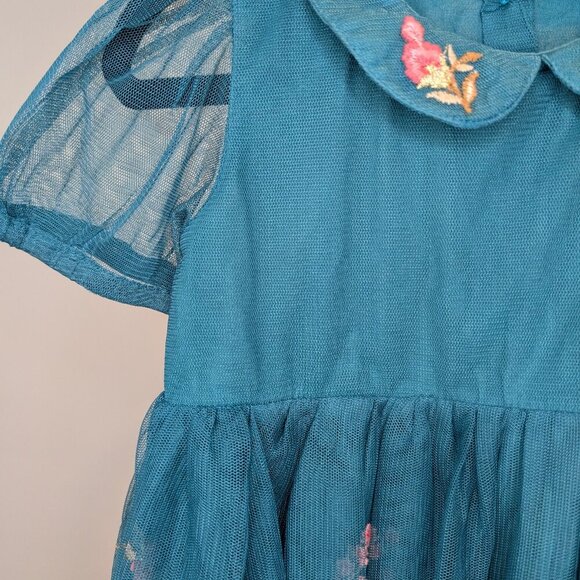 2/$40 🧡 Next Baby Embroidered Tulle Dress | Floral - Picture 4 of 6